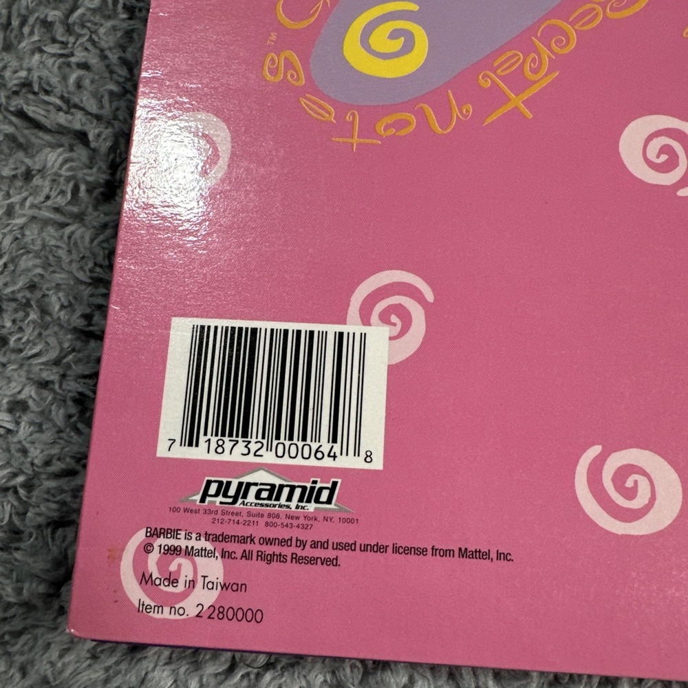 Vintage 1990s Barbie 3 Ring Folder For Binder 2 Pocket Folders Art Doll Graphic - Picture 11 of 13